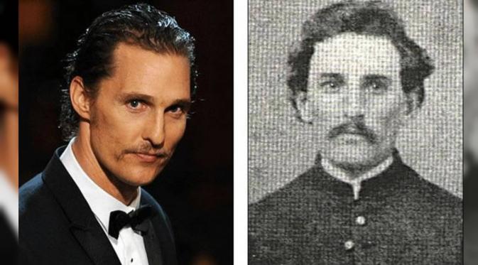 Melalui sebuah foto, McConaughey dibandingkan dengan seorang tentara Union dari era perang saudara Amerika. (Oddee.com)