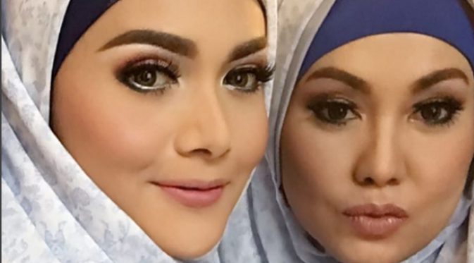 Krisdayanti mengenakan jilbab. Sumber: Instagram/krisdayantilemos