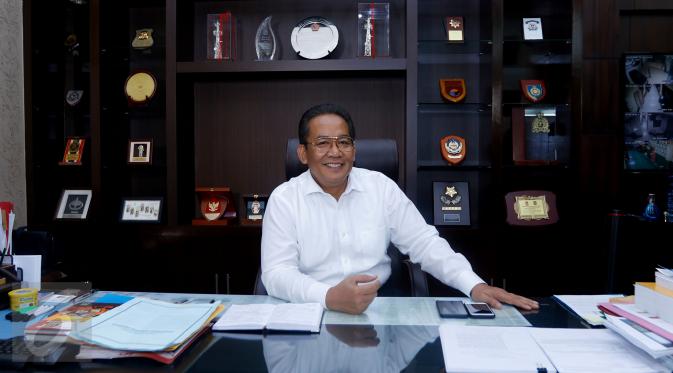 Kepala Bareskrim (Kabareskrim) Polri,Komisaris Jenderal Anang Iskandar saat diwawancarai di Jakarta. (Liputan6.com/Gempur M Surya)