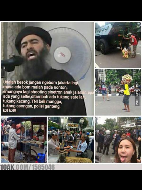 Gagal bikin takut Indonesia lewat bom Sarinah, pemimpin ISIS Abu Bakar al-Baghdadi nyatakan kekesalannya | Via: 1cak.com