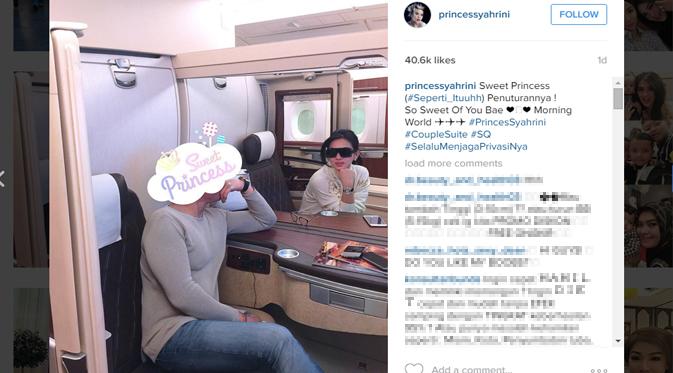 Syahrini kembali mengunggah fotonya bersama pria misterius seperti saat di Paris pada Oktober 2014. (foto: instagram.com/princessyahrini)