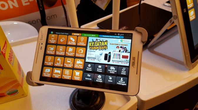Tablet yang Sudah Terpasang Aplikasi Kioson. Liputan6.com/Dewi Widya Ningrum