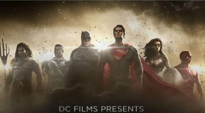 Poster konsep pertama film Justice League. foto: comicbook.com