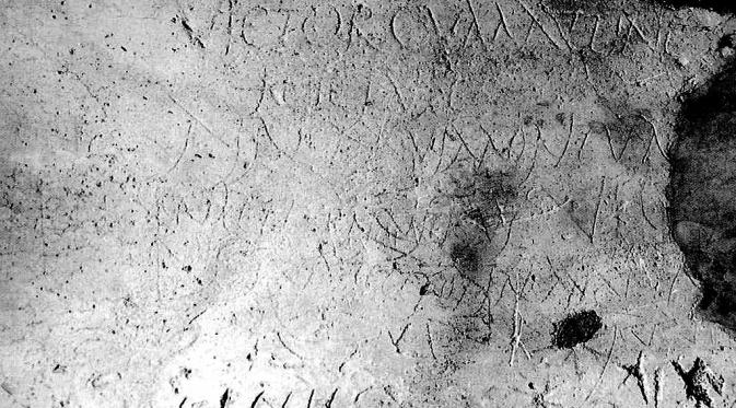 Grafiti yang ditemukan di dinding Lupanare di Pompeii (Wikipedia)