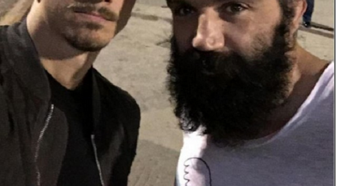 Zlatan Ibrahimovic berpose bersama Chabal (Instagram)