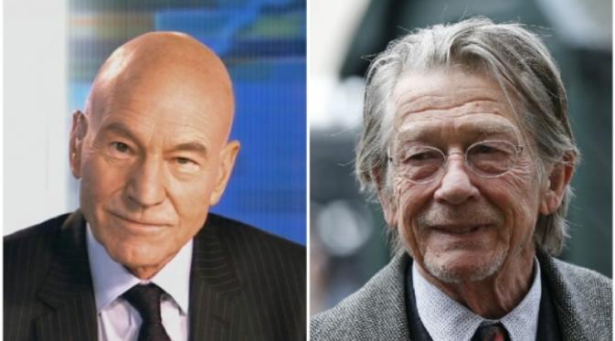 Patrick Stewart dan John Hurt 