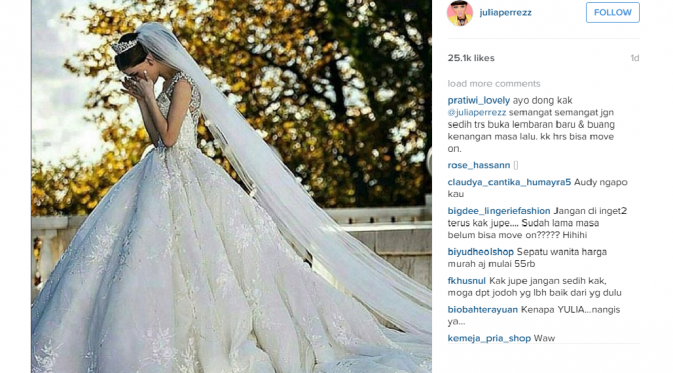 Julia Perez tak sabar untuk segera menikah lagi [foto: instagram/juliaperrezz]