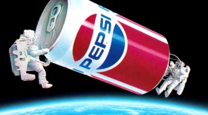 Illustration of Pepsi in the sky