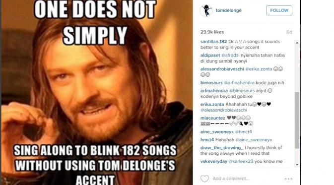 Tom DeLonge (Source: Instagram)