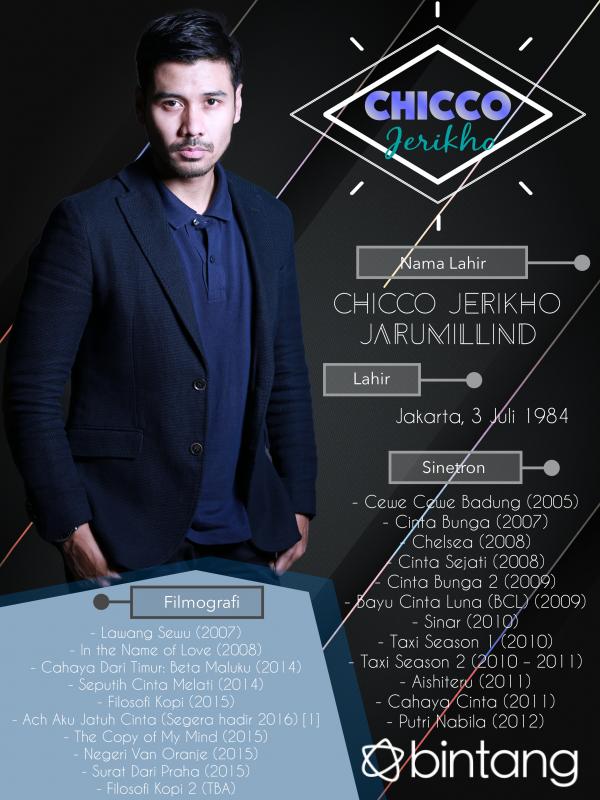 Celeb Bio Chicco Jerikho (Fotografer: Febio Hernanto, Desain: Denti Ebtaviani/Bintang.com)