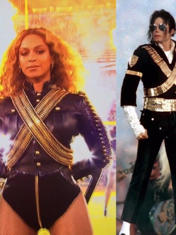 Beyonce tampil bak Michael Jackson di Super Bowl 2016. Sumber: Twitter/@jfuentes