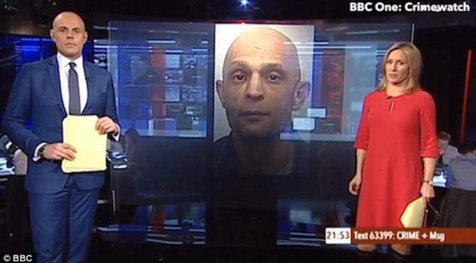 Pembawa acara kriminal di BBC Inggris langsung kaget saat membacakan berita dan pelakunya mirip dia | Via: dailymail.co.uk