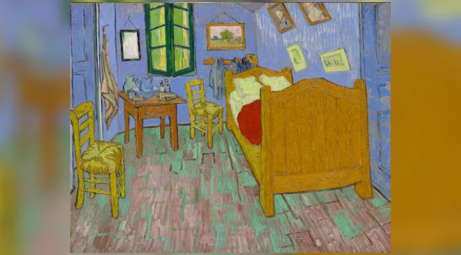 Lukisan 'Bedroom in Arles'. (Vincent Van Gogh)