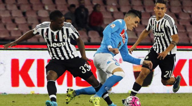 Duel perdana Juventus vs Napoli musim ini. (AFP/CARLO HERMANN)
