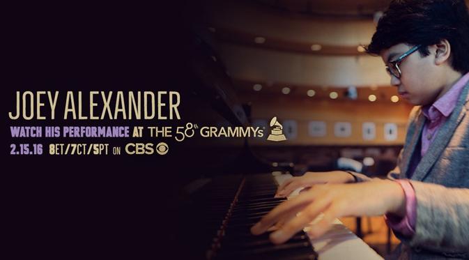 Joey Alexander akan tampil di malam puncak Grammy Awards 2016. (foto: twitter.com/_joeyalaexander)