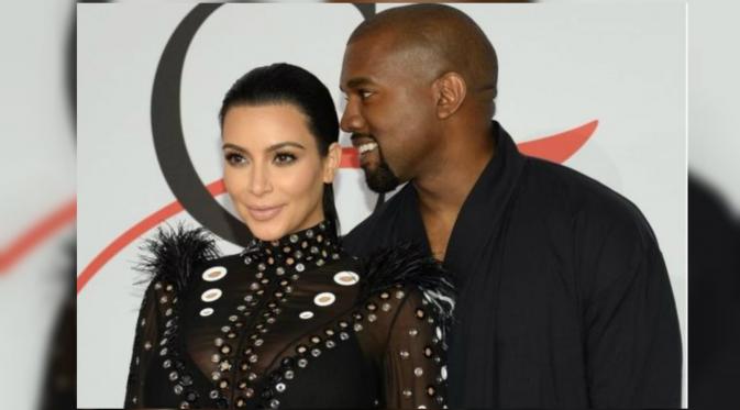 Kim Kardashian dan Kanye West. (BBC)