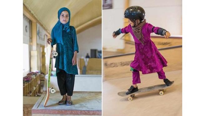 Potret Gadis Afganistan Pemain Skateboard Melawan Diskriminasi (sumber. Lostateminor.com)