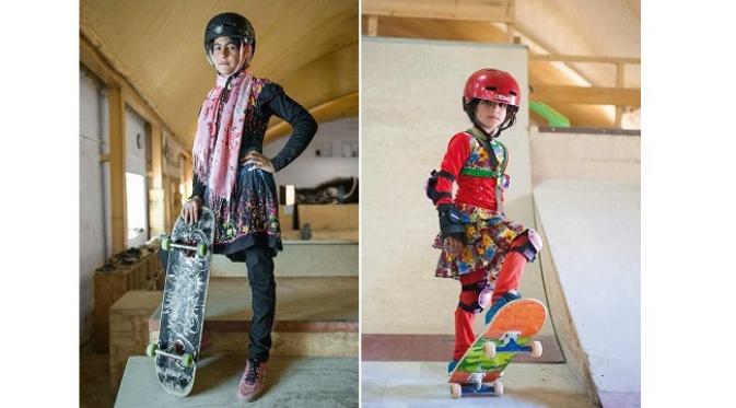 Potret Gadis Afganistan Pemain Skateboard Melawan Diskriminasi (sumber. Lostateminor.com)