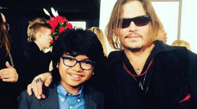 Joey Alexander dan Johnny Depp (Instagram)