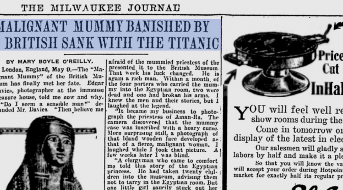 Kisah Titanic yang dimuat Milwaukee Journal pada 10 Mei 1914