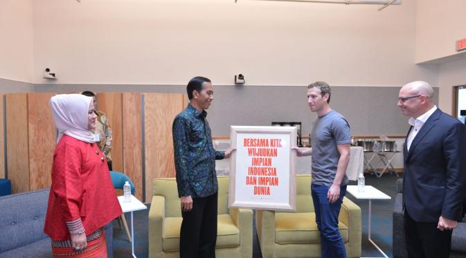 Presiden Jokowi berkunjung ke kantor pusat Facebook (foto: Setpres/ Biro Pers)