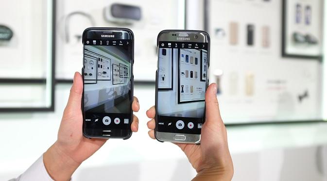 Lensa wide-angle dan telephoto Samsung Galaxy S7 dan S7 Edge di MWC 2016 Barcelona (Liputan6.com/Iskandar)