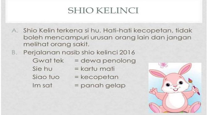 Shio Kelinci | Via: facebook.com