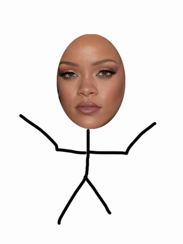 Rihanna punya wajah bentuk ouval. (Via: buzzfeed.com)