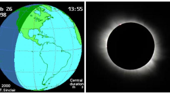 Gerhana matahari total di Venezuela 26 Februari 1998 (NASA)