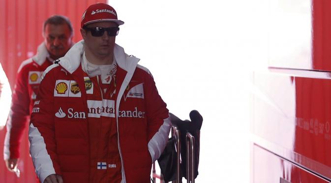 Pebalap Ferrari, Kimi Raikkonen. (REUTERS/Sergio Perez)