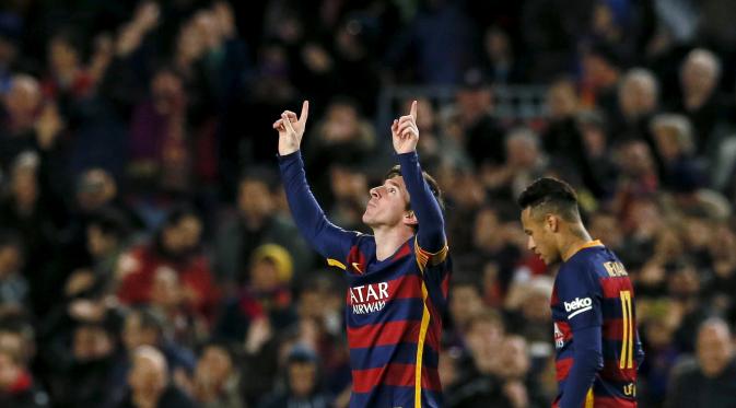 Barcelona kalahkan Sevilla 2-1 di Camp Nou lewat gol Lionel Messi dan Pique (Reuters)