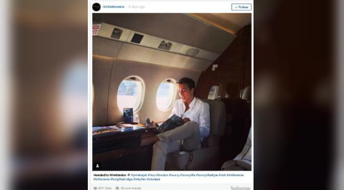 Terlihat seorang anak miliarder mengendarai pesawat jet pribadi (Foto: instagram richkidslondon).