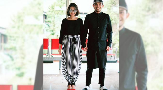 Rina Nose dan Fakhrul Razi sebelum bertolak ke Brune Darussalam, Jumat (4/3/2016) [foto: instagram/rinanose16]