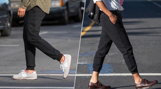 Selain celana jeans, jogger pants merupakan salah satu celana yang nyaman dikenakan. (via: istimewa)