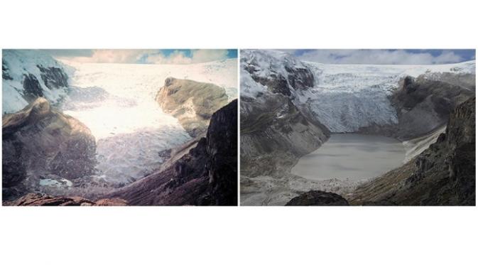 Gletser Qori Kalis, Peru. (Juli, 1978 — Juli, 2011) (sumber.brightside.me)