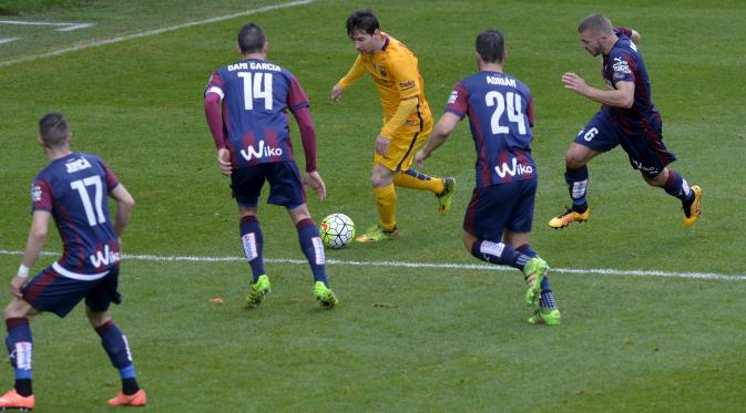 Lionel Messi di laga Eibar Vs Barcelona (Reuters)