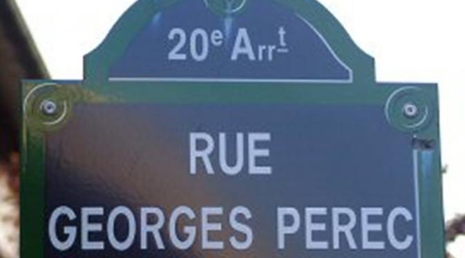 Georges Perec jadi nama jalan di Paris. (parisrues.com)