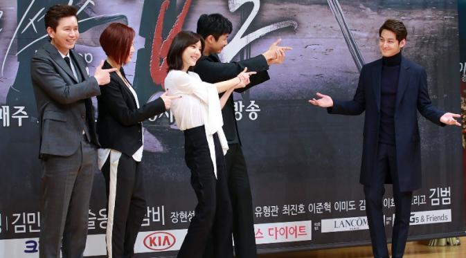 Kim Bum saat jumpa pers drama Mrs. Cop 2. foto: soompi