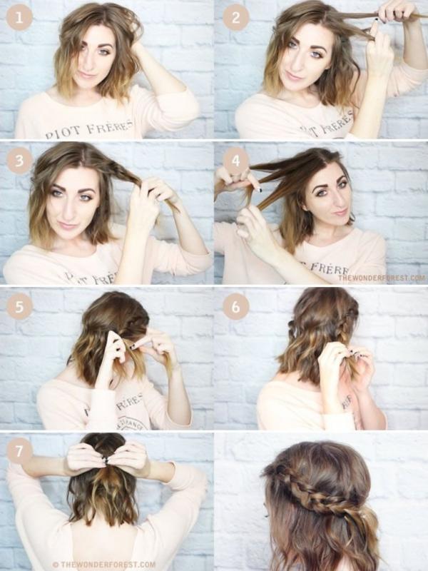 Rambut pendek juga bisa dikreasikan dengan dibentuk kepangan. (via: lovethispic.com)