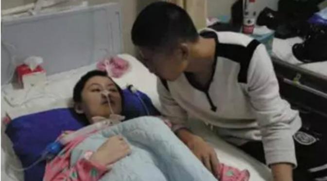 Liu Fenghe (25) adalah orang yang telah menyebabkan kekasihnya Lin Yingying (24) koma.(Asiaone.com)