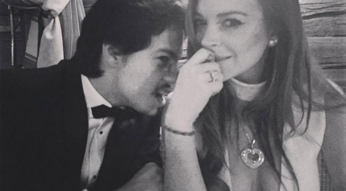 Lindsay Lohan dan Egor Tarabasov, ahli waris kaya dari kerajaan bisnis di Rusia. (Instagram)