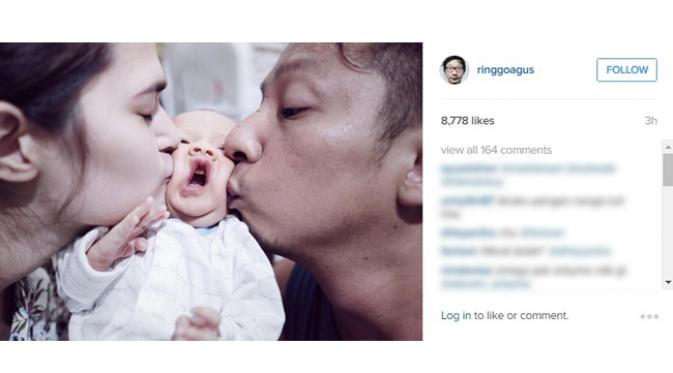 Ringgo Agus Rahman dan Sabai Dieter Morscheck Gemas dengan Anak (Source: Instagram)