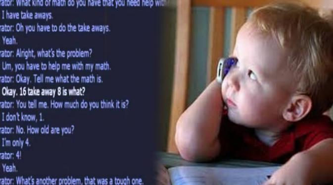 Seorang anak 4 tahun bernama Johnny memutuskan untuk menelepon 911 ketika ia kesulitan dengan PR matematikanya.(Oddee.com)