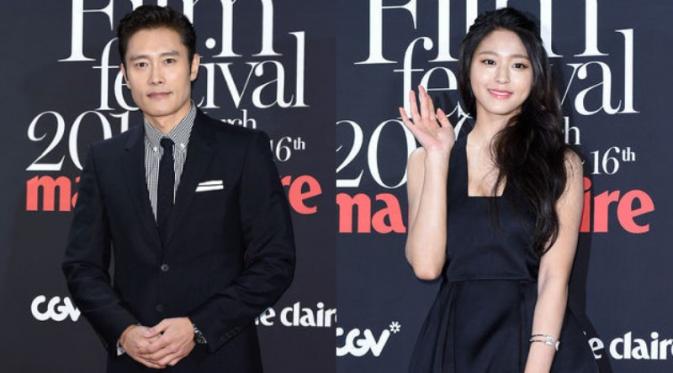 Lee Byung Hun dan Seolhyun di Marie Claire Film Festival 2016. foto: get-top-news.com