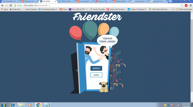 Friendster hadir lagi dengan domain friendster.id namun belum jelas apakah ini laman pertemanan yang sama dengan yang pernah booming tahun 2000an.