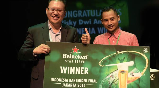 Risky pun dinobatkan menjadi bartender terbaik Indonesia versi Heineken dan akan mengikuti kompetisi di Belanda.