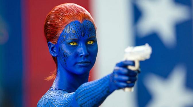 Jennifer Lawrence dalam film X-Men. Foto: via screenrant.com