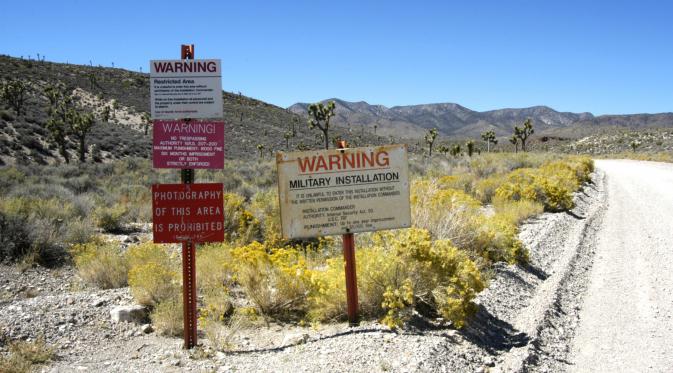 Area 51 di Nevada Selatan, Amerika Serikat. (Foto: s.hswstatic.com)