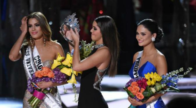 Perempuan yang beruntung itu adalah Miss Universe Pia Wurtzbach dari Filipina yang terpilih dalam sebuah pemilihan paling kontroversial.(News.com.au)