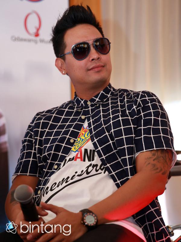 Donnie Sibarani, vokalis ADA BAnd di launching album 'Chemistry'. (Deki Prayoga/Bintang.com)